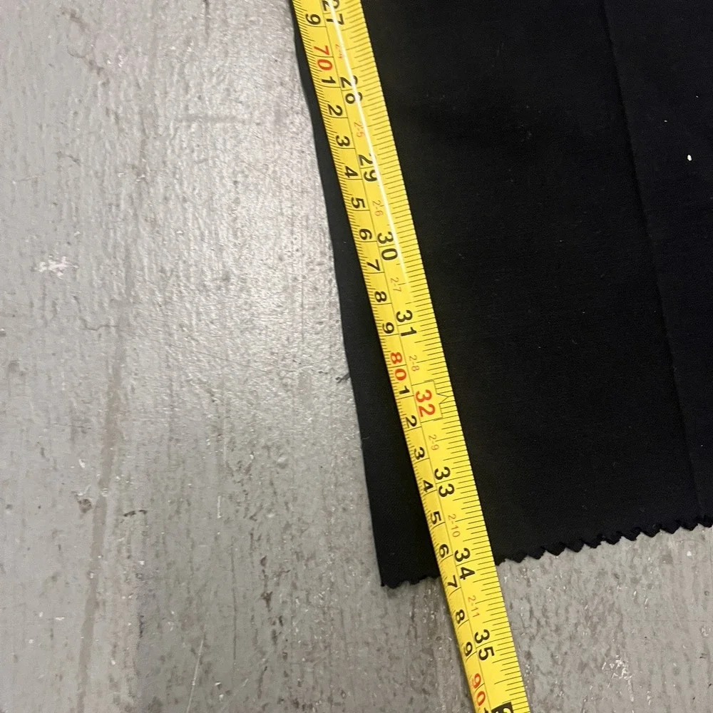 Hart Schaffner Marx Wool Pants Men 54 x 32  L Long Flat‎ Front Unhemmed Black